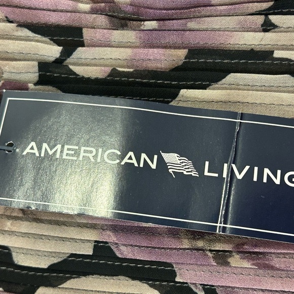 American Living Purple and Black Floral Blouse - Picture 6 of 9